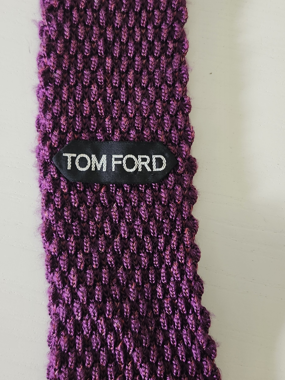 Tom Ford Purple Knitted Tie